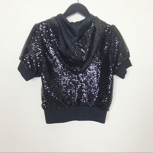COPY - NWOT CoTTure Black Sequin Bomber Jacket
